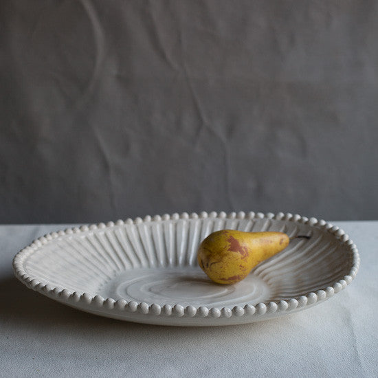Low Beaded Platter 16.75 x 12.5 #1675 – Frances Palmer Pottery