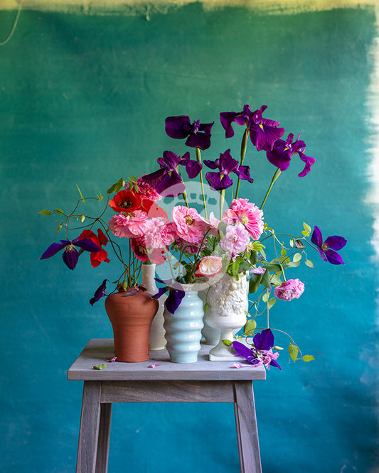 Clematis, Poppies, Iris Photograph #0289